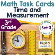 Time and Measurement Math Task Cards (3rd Grade) Google Slides and Forms