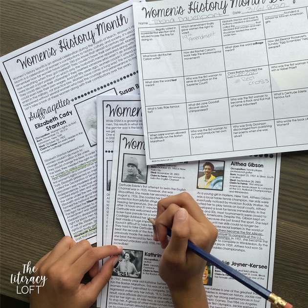 Women's History Month Bingo – The Literacy Loft