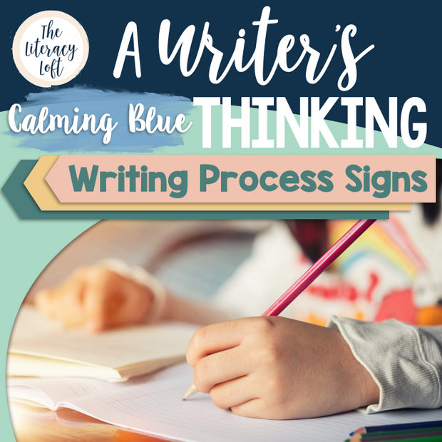 Writing Process Signs {Calming Blue}