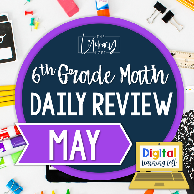Math Daily Review 6th Grade {May} | Distance Learning | Google Apps