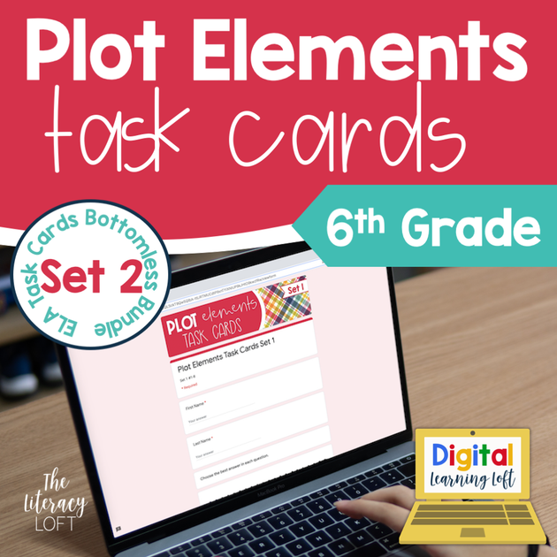 Plot Elements Task Cards 6th Grade | Google Slides & Forms – The ...