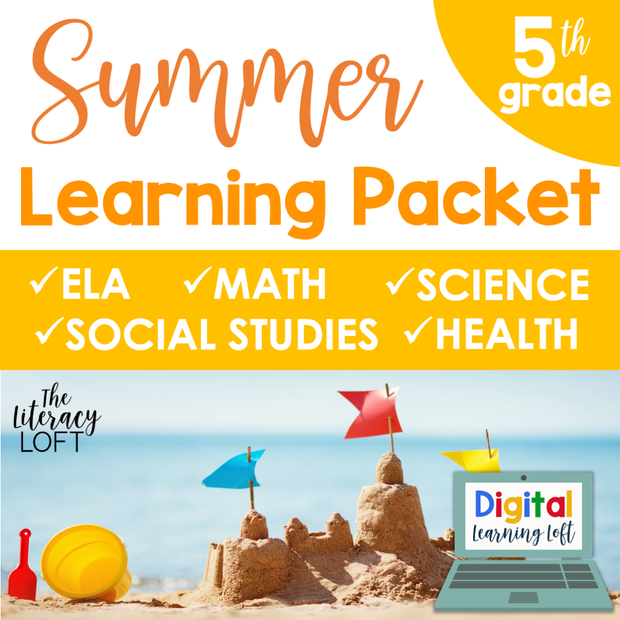 Summer Learning Packet 5th Grade | Google Slides + Print