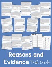 Reasons and Evidence Task Cards 4th and 5th Grade I Google Slides and Forms